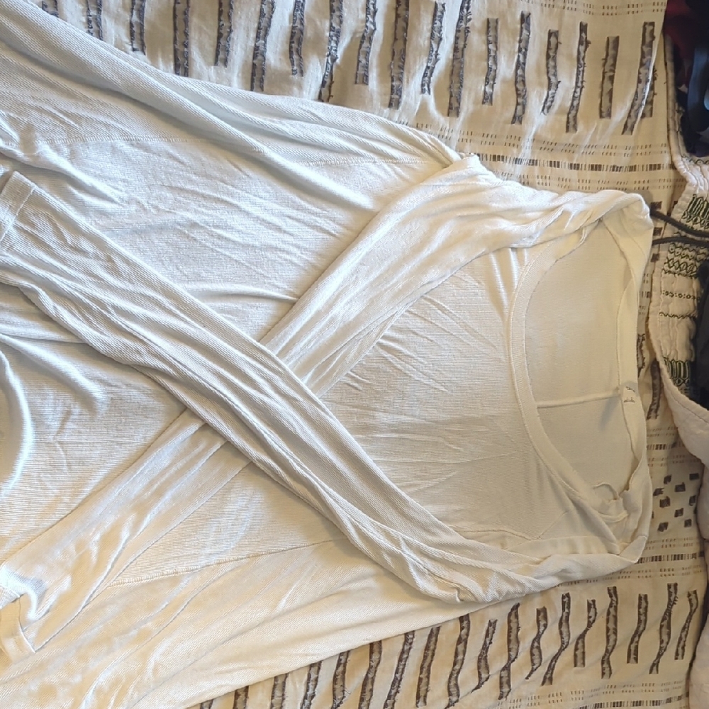 Elegant Cream Long-Sleeve Top